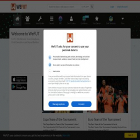 Скриншот главной страницы сайта wefut.com