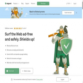 Скриншот главной страницы сайта welcome.adguard.info