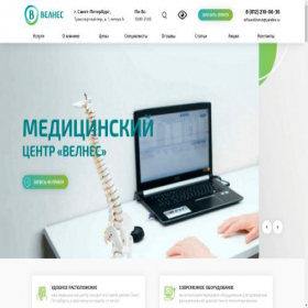 Скриншот главной страницы сайта wellness.spb.ru