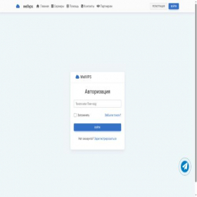 Скриншот главной страницы сайта wellvps.com