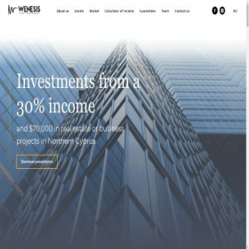 Скриншот главной страницы сайта wenesisgroup.com