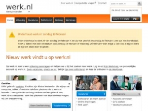 Скриншот главной страницы сайта werk.nl
