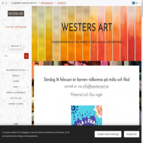 Скриншот главной страницы сайта westersart.se