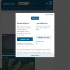 Скриншот главной страницы сайта wetteronline.de