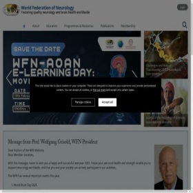 Скриншот главной страницы сайта wfneurology.org