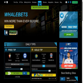 Скриншот главной страницы сайта whalebets.com