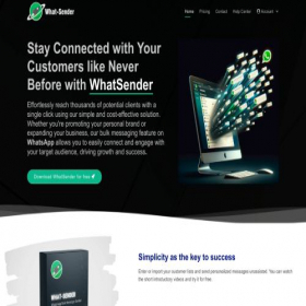 Скриншот главной страницы сайта what-sender.com