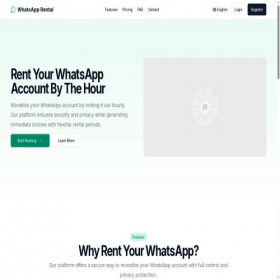 Скриншот главной страницы сайта whatsapp-rent.vercel.app