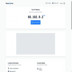 Скриншот главной страницы сайта whatsmyip.net