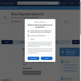 Скриншот главной страницы сайта wheel-alignment-system.software.informer.com
