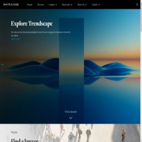 Скриншот главной страницы сайта whitecase.com