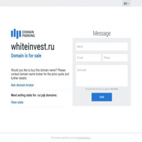 Скриншот главной страницы сайта whiteinvest.ru