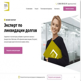 Скриншот главной страницы сайта whitemarker.ru