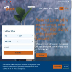 Скриншот главной страницы сайта wideescrow.com
