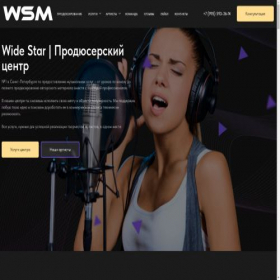 Скриншот главной страницы сайта widestar.ru