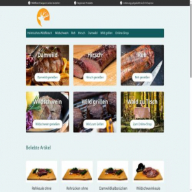 Скриншот главной страницы сайта wildfleisch-online-bestellen.de