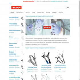 Скриншот главной страницы сайта wilson-instruments.ru