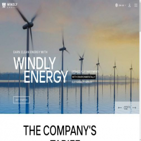 Скриншот главной страницы сайта windly.energy