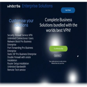 Скриншот главной страницы сайта windscribeenterprise.com