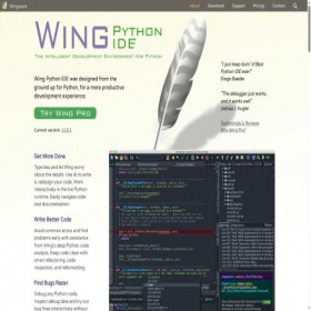 Скриншот главной страницы сайта wingware.com