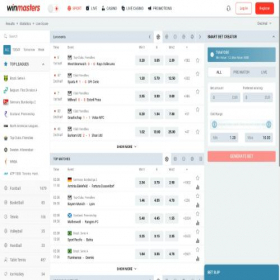 Скриншот главной страницы сайта winmasters.com