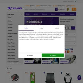Скриншот главной страницы сайта winparts.se