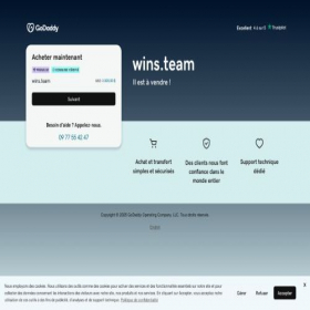 Скриншот главной страницы сайта wins.team