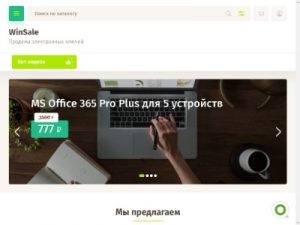 Скриншот главной страницы сайта winsale.su