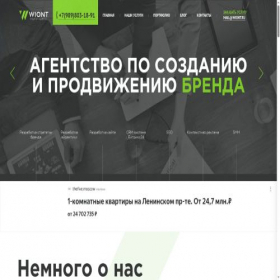 Скриншот главной страницы сайта wiont.ru
