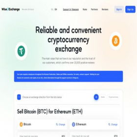 Скриншот главной страницы сайта wiseexchange.ru