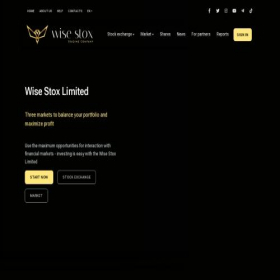 Скриншот главной страницы сайта wisestox.pro