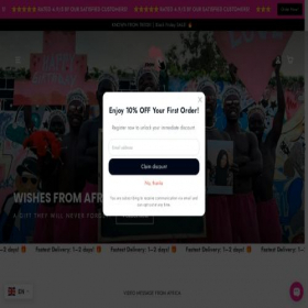 Скриншот главной страницы сайта wishes-from-africa.com
