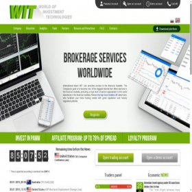 Скриншот главной страницы сайта wit-invest.com