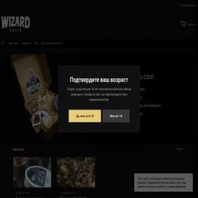 Скриншот главной страницы сайта wizardcoils.com