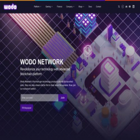 Скриншот главной страницы сайта wodo.io
