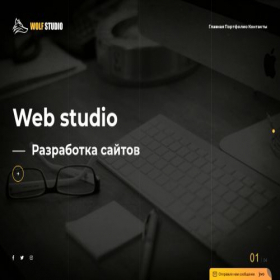 Скриншот главной страницы сайта wolf-studio.com.ua