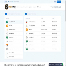 Скриншот главной страницы сайта wolfstreet.cash