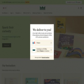 Скриншот главной страницы сайта wonderbly.com