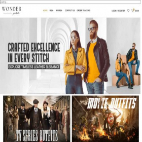 Скриншот главной страницы сайта wonderjackets.com