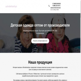 Скриншот главной страницы сайта wonderlandiy.ru