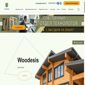 Скриншот главной страницы сайта woodesis.kz