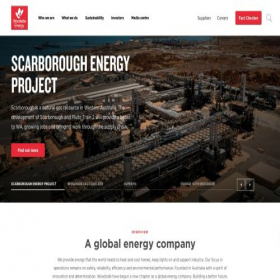 Скриншот главной страницы сайта woodside.com