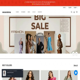 Скриншот главной страницы сайта wooemma.com