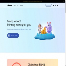Скриншот главной страницы сайта woop.money