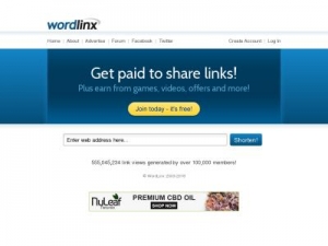 Скриншот главной страницы сайта wordlinx.com