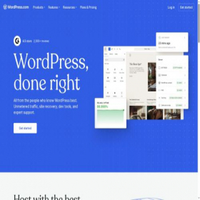 Скриншот главной страницы сайта wordpress.com