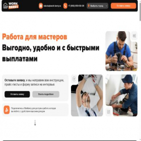 Скриншот главной страницы сайта work-berry.ru