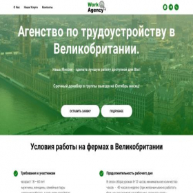 Скриншот главной страницы сайта workagencyuk.ru