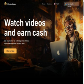 Скриншот главной страницы сайта worker.cash