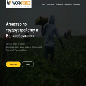 Скриншот главной страницы сайта workforce-uk.com